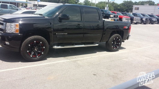 20x9" Ballistic Jester Black Wheels on a 2011 Chevy Silverado 1500 2011 Chevy Silverado 1500 with 20x9 Ballistic Jester Black Wheels