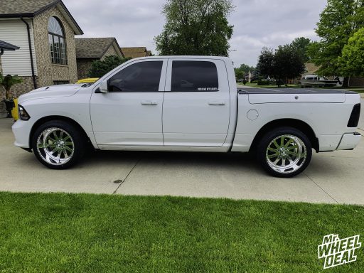 2017 Ram 1500 with 22x12 -40mm Polished American Force Burnout SS wheels and 305/40R22 Nitto NT420S tires