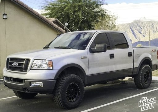 2005 Ford F-150 with 17x8.5 0mm Black Method NV wheels and LT295/70R17 Toyo Open Country MT tires