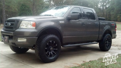 18x9" TIS534B Monster Wheels with 295/70/18 Nitto Terra Grappler Tires on a 2004 Ford F-150