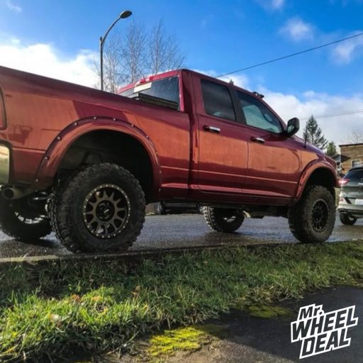 2014 Ram 1500 with 18x9 Method NV Black wheels and LT35X12.5R18 Federal Couragia MT tires
