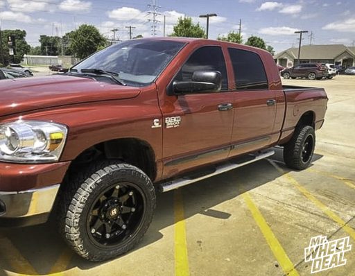 2008 Dodge Ram 3500 with 20x10 Ballistic Beast -24mm Black wheels and LT275/55R20 Nitto Ridge Grappler tires
