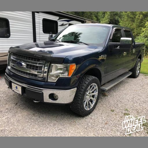 20x9 Chrome Fuel OffRoad Contra 20mm wheels with LT275/55R20 Nitto