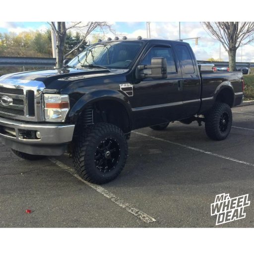 2008 F-250 with 18x9 Black Raceline Assault wheels and LT35x12.50R18 Atturo Trail Blade MT tires